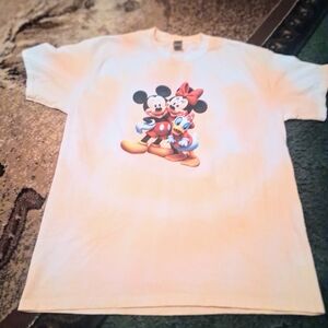 Disney White Short Sleeve Tee with Mickey and Minnie